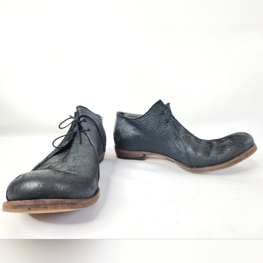 VTG Textured Black Leather Ankle Boots Handmade Craftsmanship Italy 39 US 8/8.5